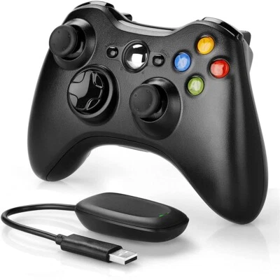 Wireless Game Controller Gamepad for Microsoft XBOX 360 & PC WIN 7 8 10 - Image 1 of 4