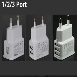 Cargador rápido Fast Quick Charge 2A 1/2/3 puerto USB Hub fuente de alimentación enchufe UE UD - Imagen 1 de 15