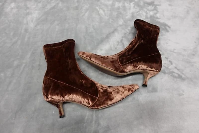 Botines Magli Gemi para mujer talla 40 EU terciopelo marrón Foto 1 de 4