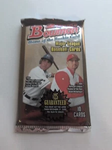 2000 BOWMAN MLB BASEBALL HOBBY PACK. Contains 10 MLB Cards. - Picture 1 of 2