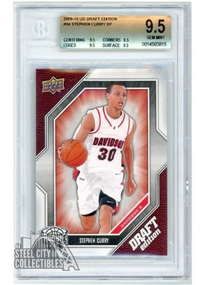 Stephen Curry 2009-10 Upper Deck Draft Edition SP Rookie BGS 9.5 Gem Mint (815) - Image 1 of 2