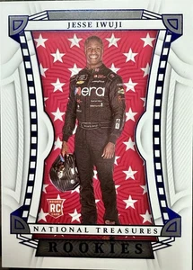 2023 National Treasures NASCAR Rookies 95 Jesse Iwuji Red/White/Blue #15/25 RC - Picture 1 of 2