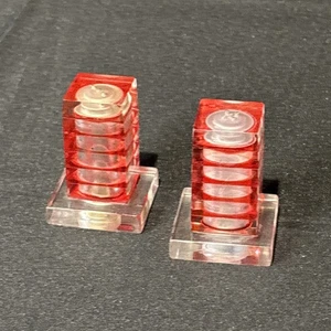 Vintage Art Deco Lucite Salt Pepper Shaker Set - Picture 1 of 2