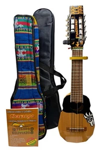 Bolivian Charango ideal for advanced players. 2 Cases, Joyo Tuner & Guitar Capo. - Picture 1 of 24