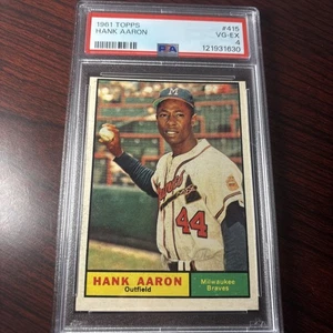 1961 Topps Hank Aaron PSA 4 Braves #415 - Imagen 1 de 2