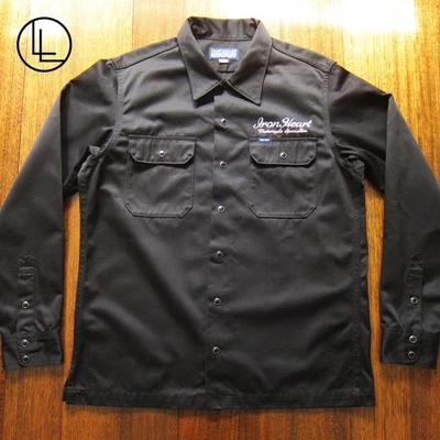Camisa occidental negra resistente Iron Heart IHSH-74 con botones a presión (GRANDE) JAPÓN Foto 1 de 4