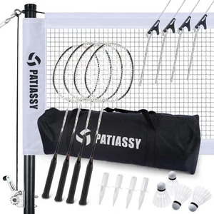 Patiassy Professional Badminton Set with Carbon Aluminum Badminton Rackets Se... - Picture 1 of 7