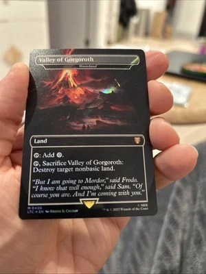 MTG Lord Of The Rings NM Surge Foil Valley Of Gorgoroth - Wasteland - Image 1 of 2