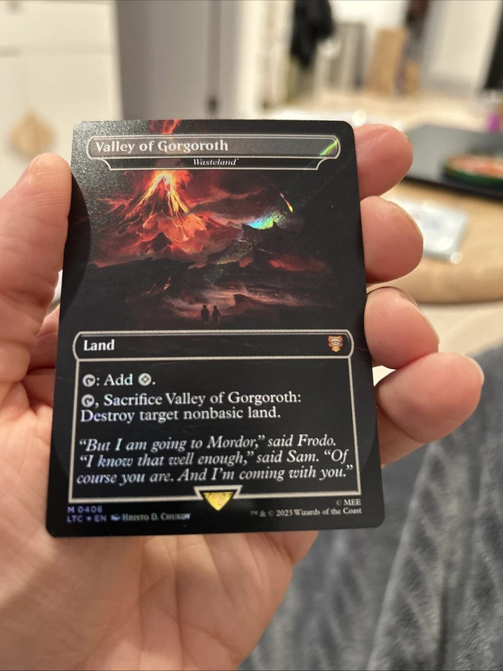 MTG Lord Of The Rings NM Surge Foil Valley Of Gorgoroth - Wasteland - Image 1 of 2