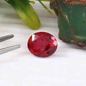 Piedra preciosa suelta rubí rojo mozambique natural impecable grado AAA corte ovalado 10,70 CT - Imagen 1 de 6