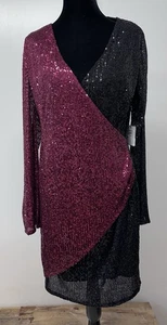 Vestido de lentejuelas lavandería de Shelli Segal talla 10, nuevo con etiquetas - Imagen 1 de 15