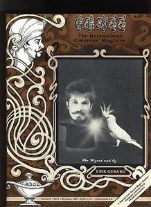 ERIK GERARD GENII INTERNATIONAL CONJURORS MAGAZINE NOV1987-contents in post - Picture 1 of 2