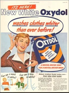 1949 Vintage ad for Oxydol retro Detergent Brown dress Model jewelry  7/16/22 - Picture 1 of 1