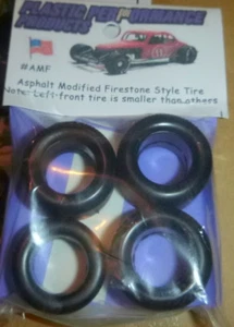 PPP AMF NASCAR 1/25 FIRESTONE ASFALTO MODIFICATO BATTISTRADA PNEUMATICI SET STOCK AUTO MODELLO - Foto 1 di 3