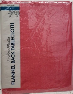 Tovaglia posteriore vinile flanella, 52""x70"" oblungo, COLORE ROSSO SCURO DESIGN TESSUTO CESTINO, AP - Foto 1 di 4