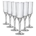 6x Bormioli Rocco Florian Champagne Flutes Prosecco Wine Glasses 210ml Clear
