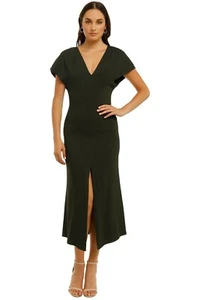 GINGER AND SMART Amplitude Green Dress Pre owned Size 14 AU RRP 599 - Picture 1 of 9