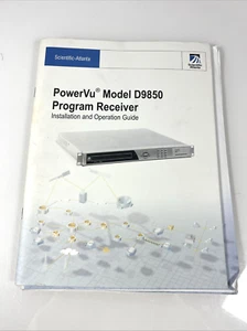 PowerVu Model D9850 Program Receiver Installation and Operation Guide Manual - Picture 1 of 3