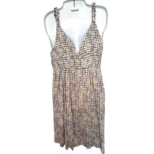 NWT Lush Daisy Lavender White Gingham Seersucker Midi Sleeveless Sundress SZ S - Picture 1 of 10
