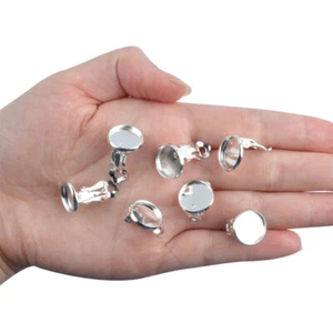 20 Pcs Stainless Steel Earring Findings Posts for Jewelry Making Setting Tray - Picture 1 of 11