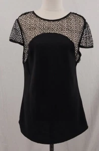 Sheike | Black Lace Cap Sleeve Blouse | Size 12 - Bild 1 von 6