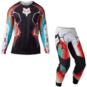 Fox Racing Black White 360 Syz MX ATV Gear Set Adult Medium Jersey 32 Pants - Foto 1 di 3