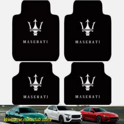 4Pcs For Maserati All Series Carpets Car Floor Mats Universal Liners Auto Pads - Image 1 of 4