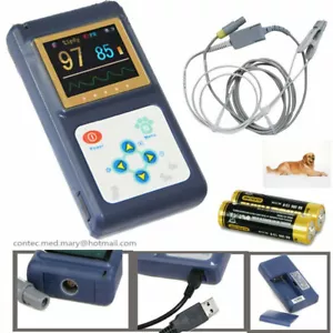 US Seller SPO2 Veterinary pulse oximeter Handheld Pr monitor Vet Tongue Probe+SW - Picture 1 of 12