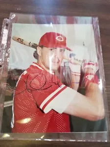 HAL MORRIS 8" x 10" AUTOGRAPH PHOTO CINCINNATI REDS 1990 WORLD SERIES CHAMPS - Picture 1 of 2
