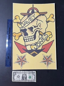 Großer Davey Jones Spind Vintage Sailor Jerry traditioneller Stil Tattoo Flash - Bild 1 von 1