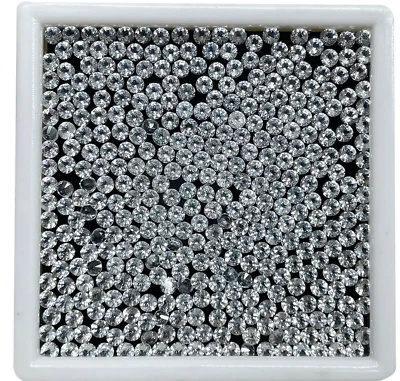 VVS 200 piezas piedras preciosas calibradas corte diamante redondo 2,50 mm topacio blanco natural Foto 1 de 3
