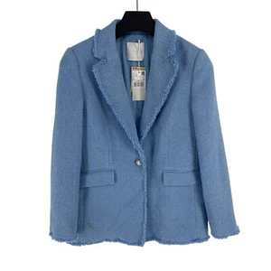 Mango Mng Committed Mujer Algodón Azul Mezcla Chaqueta Americana Talla M - Imagen 1 de 15