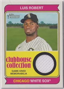 Luis Robert 2023 Topps Heritage Clubhouse Collection Game-Used Patch CCR-LR - Picture 1 of 2