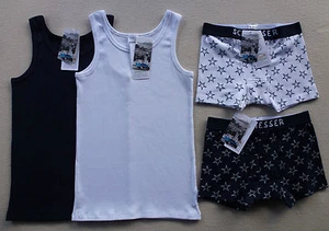 Schiesser Boys Long Life Cotton Tank Top Briefs Back Single 140 152 164 176 - Picture 1 of 5