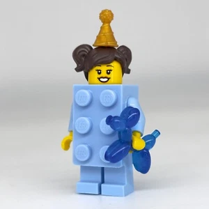 LEGO hellblauer Stein Kostüm Minifigur Mädchen hol298 mit Ballon Hund-NEU - Bild 1 von 3