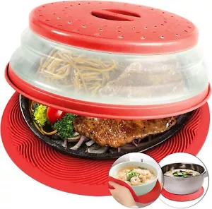 2in1,Microwave Mat&Food Cover-Mat as Bowl Holder,Cover for Splatter Guard - Picture 1 of 7