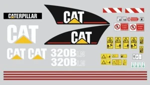 Caterpillar 320 B LN decalcomanie adesive kit Completo, no nero - Imagen 1 de 1