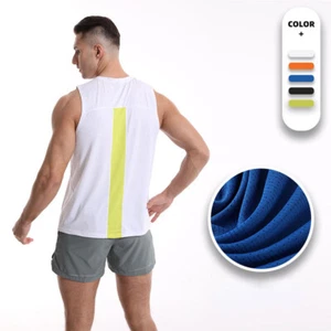 Men's Summer Muscle Training Tank Top Breathable Sleeveless Basketball Jersey - Picture 1 of 22