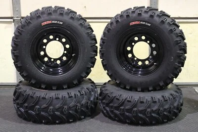 ЧЕРНАЯ ШИНА ATV POLARIS RANGER 500 25 ДЮЙМОВ KENDA BEAR CLAW QB КОМПЛЕКТ КОЛЕС ДЛЯ КВАДРОЦИКЛА POLQB - Изображение 1 из 4