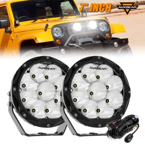 AUXBEAM 2pcs 7" LED Work Lights Pods Spot Driving Lamp SUV Offroad Truck Pickup - Foto 1 di 12