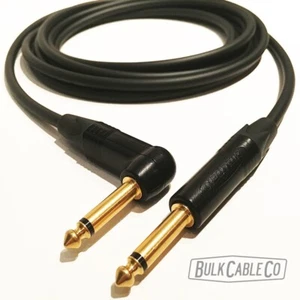 25 FT - CABLE DE GUITARRA MOGAMI 2524 - ENCHUFES DORADOS NEUTROS RA A RECTOS ST - Imagen 1 de 12