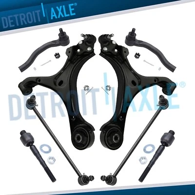 Front Lower Control Arms Sway Bars Tie Rods for 2012-2015 Honda Civic Acura ILX - Image 1 of 4