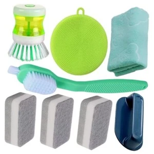 Cleaning Brush Sponge Refill Soap Dispenser Dish Wand - Long Lasting Green - Picture 1 of 8