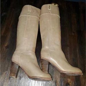 See by Chloe taupe tall leather boots 9.5 - Picture 1 of 8