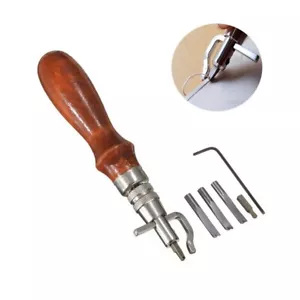 Leather Stitching Tool Kit Multifunction Leather Trencher Groover Skiving Edger - Picture 1 of 8