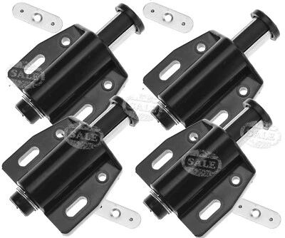 Push To Open Drawer Cabinet Latch Catch Touch Release Kitchen Cupboard Black - Image 1 of 3