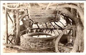 WISHING WELL RAMONA'S MARRIAGE PLACE POSTCARD SAN DIEGO CA CALIFORNIA RPPC T24 - Picture 1 of 2