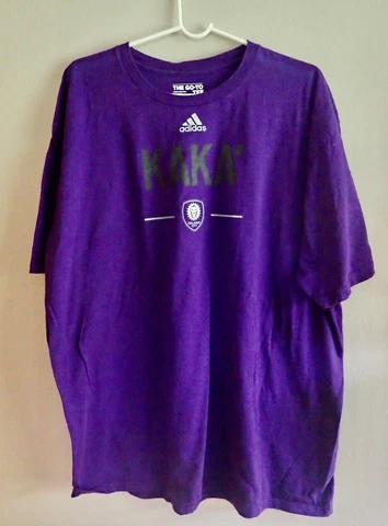 ADIDAS MLS ORLANDO CITY FC KAKA PURPLE T SHIRT SIZE XXL Black 10 Cover