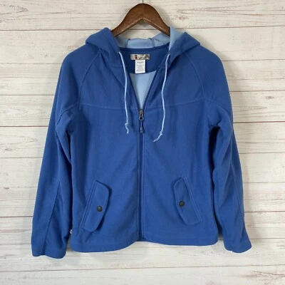 Alpine Design Front Zip Fleece Jacket Hoodie Womens Size Small Blue Pockets - Image 1 of 4