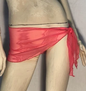 Stretch Netz Krawatte Sarong Mini Bademode Abdeckung Strand Resort Rock ~ KORALLENROSA ~ maßgeschneidert - Bild 1 von 6